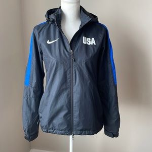 Nike Team USA Storm-Fit Hooded Jacket Blue Size M